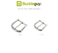 10174 Nickel Plate, Heel Bar Buckle, Solid Brass-LL, Multiple Sizes 11 10174 Nickel Plate, Heel Bar Buckle, Solid Brass-LL, Multiple Sizes -Buckleguy 10174 NP 71311.1700584781
