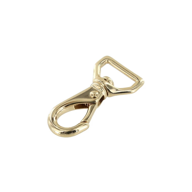 220 1/2" Gold Plate, Mini Swivel Lever Snap, Solid Brass-LL 3 220 1/2" Gold Plate, Mini Swivel Lever Snap, Solid Brass-LL
