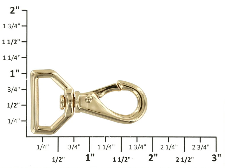 230 3/4" Gold Plate, Swivel Lever Snap, Solid Brass-LL 6 230 3/4" Gold Plate, Swivel Lever Snap, Solid Brass-LL - Image 4