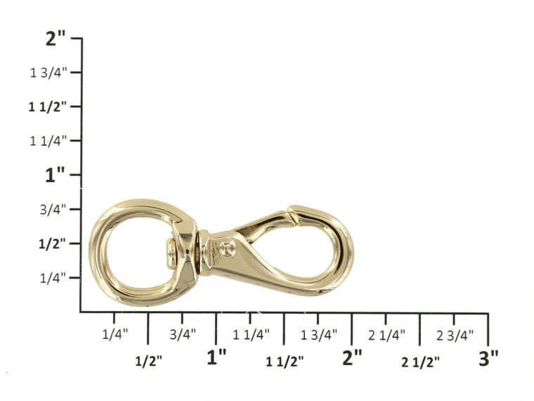 231 1/2" Gold Plate, Swivel Lever Snap, Solid Brass-LL 6 231 1/2" Gold Plate, Swivel Lever Snap, Solid Brass-LL - Image 4