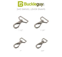 240 Nickel Matte, Swivel Lever Snap, Solid Brass-LL, Multiple Sizes 9 240 Nickel Matte, Swivel Lever Snap, Solid Brass-LL, Multiple Sizes -Buckleguy 240 Combined Swatch NMR2 43046.1705354113