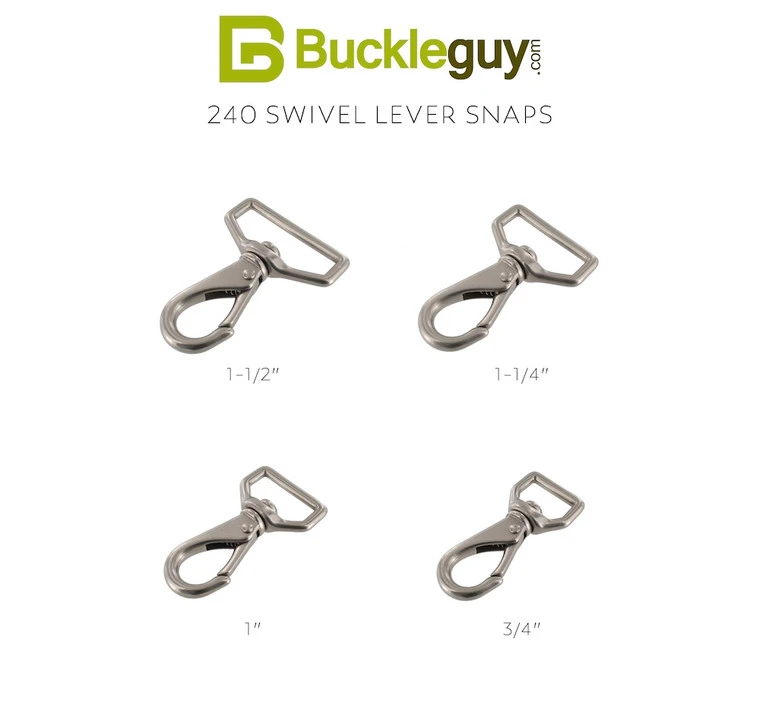 240 Nickel Matte, Swivel Lever Snap, Solid Brass-LL, Multiple Sizes 6 240 Nickel Matte, Swivel Lever Snap, Solid Brass-LL, Multiple Sizes - Image 4