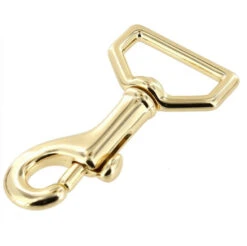 3001A Gold Plate, Swivel Bolt Snap, Solid Brass-LL, Multiple Sizes