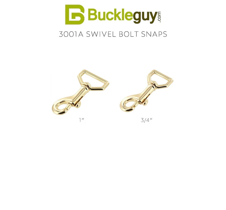 3001A Gold Plate, Swivel Bolt Snap, Solid Brass-LL, Multiple Sizes 6 3001A Gold Plate, Swivel Bolt Snap, Solid Brass-LL, Multiple Sizes - Image 4