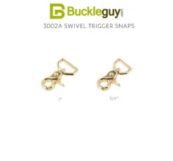 3002A Gold Plate, Swivel Trigger Snap, Solid Brass-LL, Multiple Sizes 9 3002A Gold Plate, Swivel Trigger Snap, Solid Brass-LL, Multiple Sizes -Buckleguy 3002A Combined Swatch GP 43081.1705354294