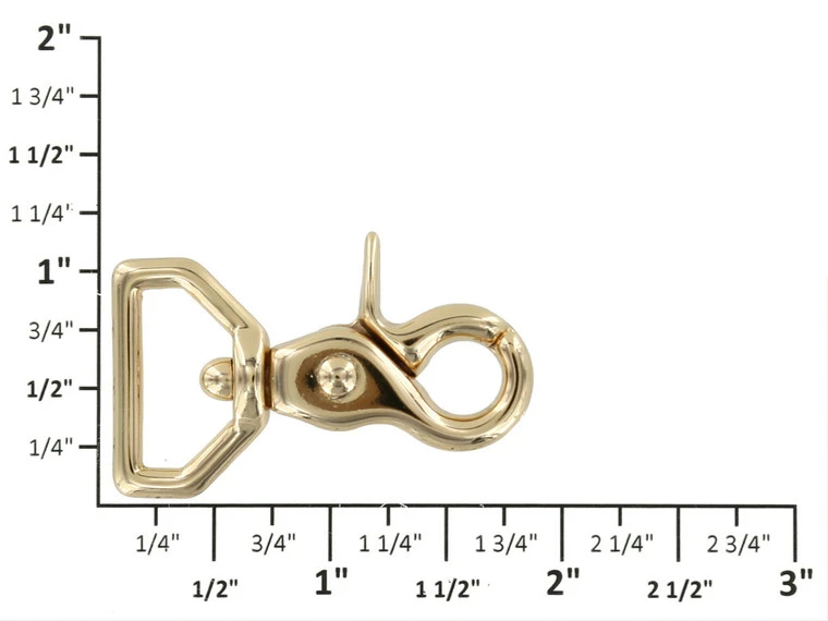 3008A 3/4" Gold Plate, Mini Swivel Trigger Snap, Solid Brass-LL 6 3008A 3/4" Gold Plate, Mini Swivel Trigger Snap, Solid Brass-LL - Image 4