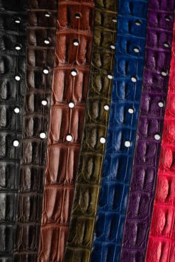 Nile 'Horn Back' Crocodile Leather Belt Strap, African Violet, 48" Long 9 Nile 'Horn Back' Crocodile Leather Belt Strap, African Violet, 48" Long -Buckleguy 317 CrocStraps 0225 40173.1574716153