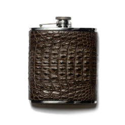 Nile 'Horn Back' Crocodile Leather Flask Panel, Espresso 7 Nile 'Horn Back' Crocodile Leather Flask Panel, Espresso -Buckleguy 388 BuckleGuy Croc Flask 190 98717.1607360565