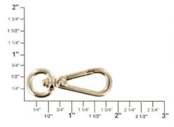 4000N 3/8" Gold Plate, Swivel Lever Snap, Solid Brass-LL -Buckleguy 4000 0G GP LL01 38491.1603216773