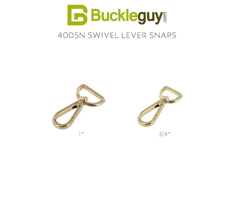 4005N Gold Plate, Swivel Lever Snap, Solid Brass-LL, Multiple Sizes 6 4005N Gold Plate, Swivel Lever Snap, Solid Brass-LL, Multiple Sizes - Image 4