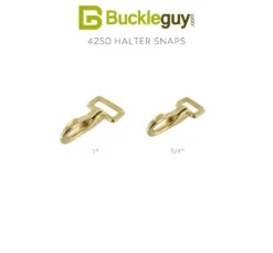 4250 Natural Brass, Halter Snap, Solid Brass-LL, Multiple Sizes -Buckleguy 4250 Combined Swatch BOCR2 33798.1705354831