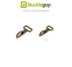 4250 Antique Brass, Halter Snap, Solid Brass-LL, Multiple Sizes -Buckleguy 4250 Combined Swatch DOEB 84534.1705354833