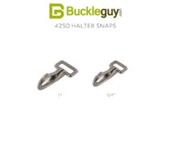 4250 Nickel Matte, Halter Snap, Solid Brass-LL, Multiple Sizes -Buckleguy 4250 Combined Swatch NMR2 49508.1705354836