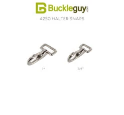 4250 Nickel Plate, Halter Snap, Solid Brass-LL, Multiple Sizes -Buckleguy 4250 Combined Swatch NP 95989.1705354838