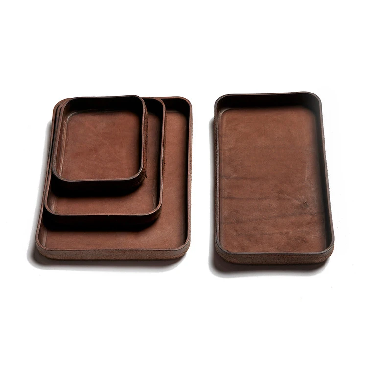 Leather Wet Mold DIY, Rectangle 9.5" X 5" Leather Tray, 3 Pc Set 4 Leather Wet Mold DIY, Rectangle 9.5" X 5" Leather Tray, 3 Pc Set - Image 2