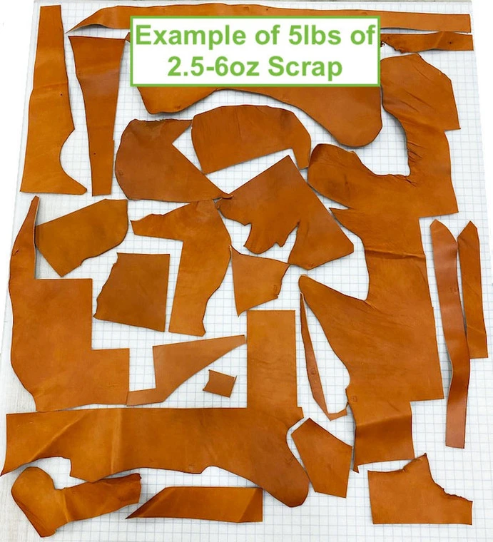 Assorted Wickett & Craig Traditional Harness Leather Scrap, Mixed Weight, 31lbs 6 Assorted Wickett & Craig Traditional Harness Leather Scrap, Mixed Weight, 31lbs - Image 4