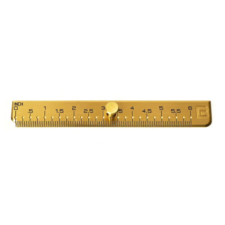 BG Brass Tool, 6" Ruler 4 BG Brass Tool, 6" Ruler - Image 2