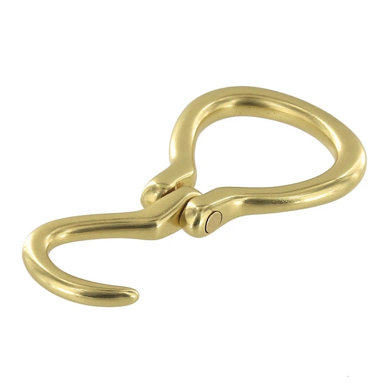 B3301 1 1/4" Natural Brass, Hoof Pick Buckle, Solid Brass-LL 3 B3301 1 1/4" Natural Brass, Hoof Pick Buckle, Solid Brass-LL