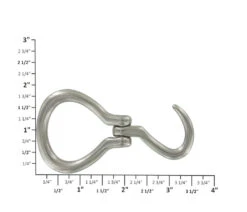 B3301 1 1/4" Nickel Matte, Hoof Pick Buckle, Solid Brass-LL -Buckleguy B3301 NMR2 OH 23556.1515595194