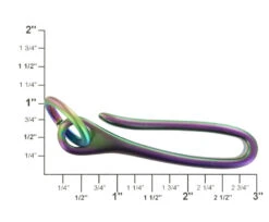 B7498 PVD Rainbow, Fish Hook Key Chain, Solid Brass-LL 11 B7498 PVD Rainbow, Fish Hook Key Chain, Solid Brass-LL -Buckleguy B7498 0A PVDRBW M5 98545.1687447439