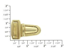 B7587 Brass Plate, Tuck Lock, Zinc -Buckleguy B7587 BOCR2 OVERHEAD 46606.1536608246
