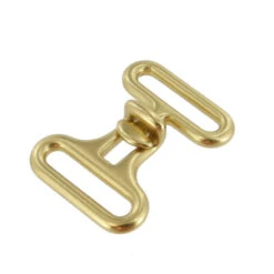 B8474 1 1/4" Natural Brass, Cinch Buckle, Solid Brass-LL