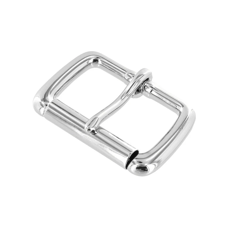B8492 1 1/2" Nickel Plate, Roller Buckle, Solid Brass-LL 3 B8492 1 1/2" Nickel Plate, Roller Buckle, Solid Brass-LL
