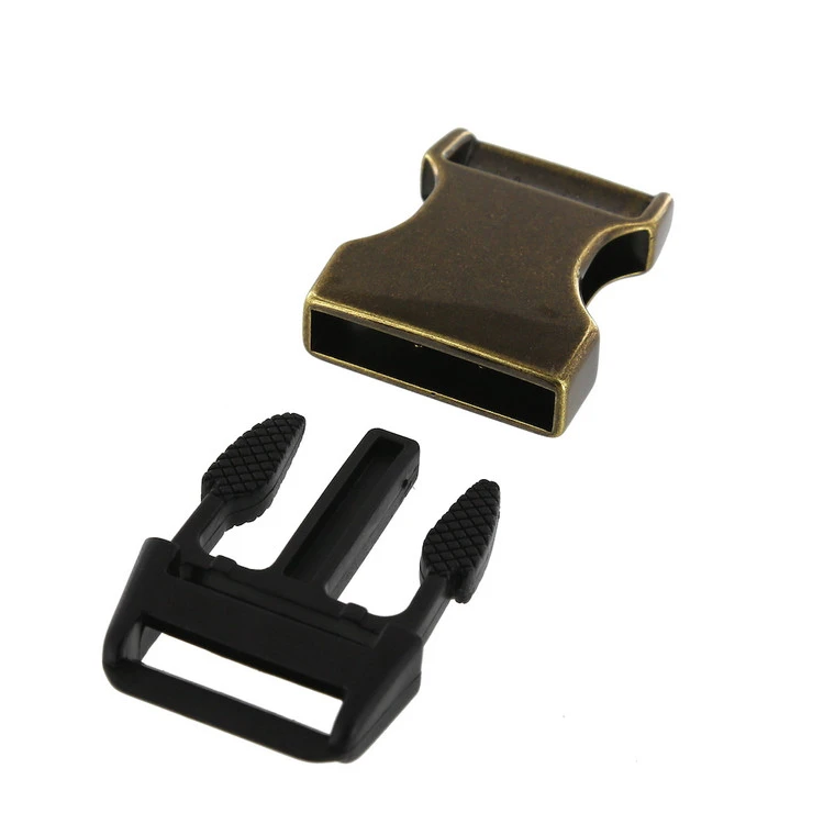 B8606 Antique Brass Plated, Side Release Buckle, Zinc/Plastic, Multiple Sizes 4 B8606 Antique Brass Plated, Side Release Buckle, Zinc/Plastic, Multiple Sizes - Image 2