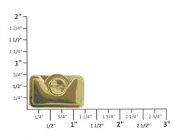 B8614 Brass Plate, Post Magnetic Closure, Zinc -Buckleguy B8614 BOCR2 OVERHEAD 29641.1532576477