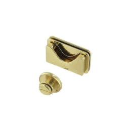 B8614 Brass Plate, Post Magnetic Closure, Zinc