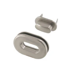 B8706 Nickel Matte, Oval Magnetic Closure, Zinc