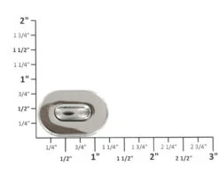 B8706 Nickel Plate, Oval Magnetic Closure, Zinc 13 B8706 Nickel Plate, Oval Magnetic Closure, Zinc -Buckleguy B8706 NP OVERHEAD 12063.1528200956