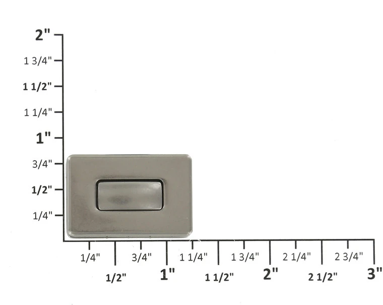 B8707 Nickel Matte, Rectangle Magnetic Closure, Zinc 7 B8707 Nickel Matte, Rectangle Magnetic Closure, Zinc - Image 5