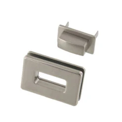 B8707 Nickel Matte, Rectangle Magnetic Closure, Zinc
