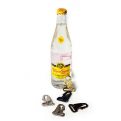 B8777 1" Nickel Plate, Sling Lever Snap W/ Bottle Opener, Solid Iron -Buckleguy B8777 Bottle Opener Key Chain 87975.1709903547