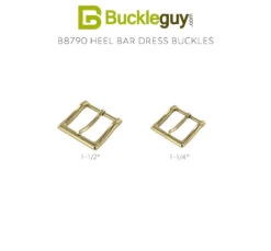 B8790 Polished Brass, Heel Bar Dress Buckle, Solid Brass-LL, Multiple Sizes 11 B8790 Polished Brass, Heel Bar Dress Buckle, Solid Brass-LL, Multiple Sizes -Buckleguy B8790 BOC Combined Swatch 89076.1705341119