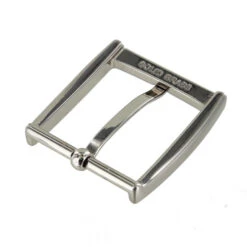 B8791 Brushed Nickel, Heel Bar Dress Buckle, Solid Brass-LL, Multiple Sizes -Buckleguy B8791 1I NB LL 2 1 51543.1705000919