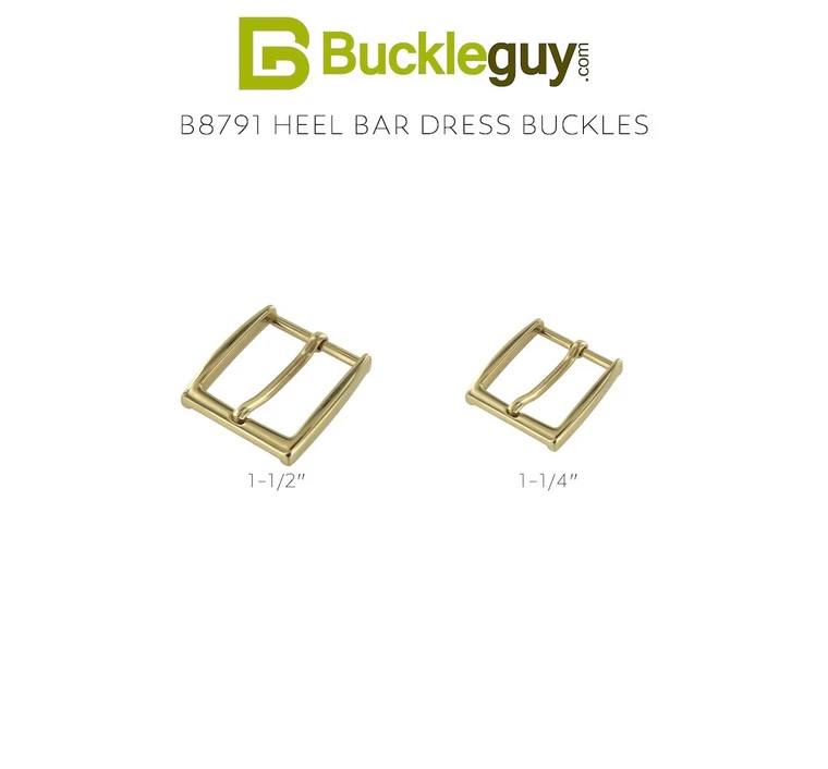 B8791 Polished Brass, Heel Bar Dress Buckle, Solid Brass-LL, Multiple Sizes 6 B8791 Polished Brass, Heel Bar Dress Buckle, Solid Brass-LL, Multiple Sizes - Image 4
