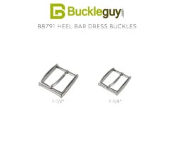 B8791 Nickel Plate, Heel Bar Dress Buckle, Solid Brass-LL, Multiple Sizes 9 B8791 Nickel Plate, Heel Bar Dress Buckle, Solid Brass-LL, Multiple Sizes -Buckleguy B8791 NP Combined Swatch 75470.1705341227