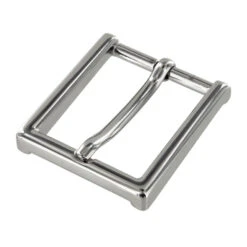 B8792 Nickel Plate, Heel Bar Dress Buckle, Solid Brass-LL, Multiple Sizes