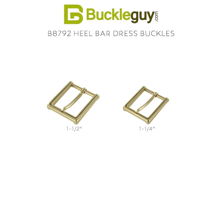 B8792 Polished Brass, Heel Bar Dress Buckle, Solid Brass-LL, Multiple Sizes 7 B8792 Polished Brass, Heel Bar Dress Buckle, Solid Brass-LL, Multiple Sizes - Image 5
