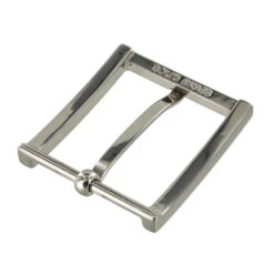 B8793 Brushed Nickel, Heel Bar Dress Buckle, Solid Brass-LL, Multiple Sizes -Buckleguy B8793 1I NB LL 2 04228.1705004307
