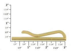 B8913 Natural Brass, Spring Bar Money Clip, Solid Brass-LL -Buckleguy B8913 0A BOCR2 LL O01 83416.1577390010
