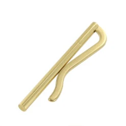 B8913 Natural Brass, Spring Bar Money Clip, Solid Brass-LL