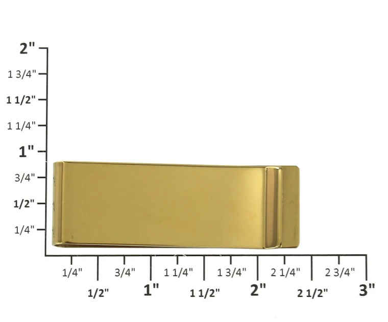 B8942 Polished Champagne Gold, Money Clip, Stainless Steel 6 B8942 Polished Champagne Gold, Money Clip, Stainless Steel - Image 4