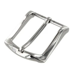 B8989 Nickel Plate, Heel Bar Dress Buckle, Solid Brass-LL, Multiple Sizes