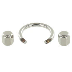 B9057 26.7mm Nickel Plate, Horseshoe Key Ring, Brass-LL -Buckleguy B9057 26 NP LL 1 24948.1531929141.1280.1280 97729.1532102556