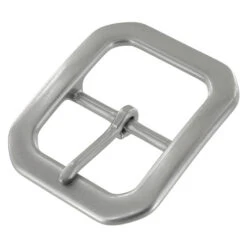B9312 1 1/2" Nickel Matte, Center Bar Buckle, Solid Brass-LL