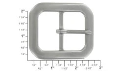 B9312 1 1/2" Nickel Matte, Center Bar Buckle, Solid Brass-LL -Buckleguy B9312 1I NMR2 LL overhead 52870.1716350927