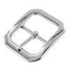 B9312 1 1/2" Nickel Plate, Center Bar Buckle, Solid Brass-LL -Buckleguy B9312 1I NP LL01 20883.1563904067.1280.1280 04355.1563909827